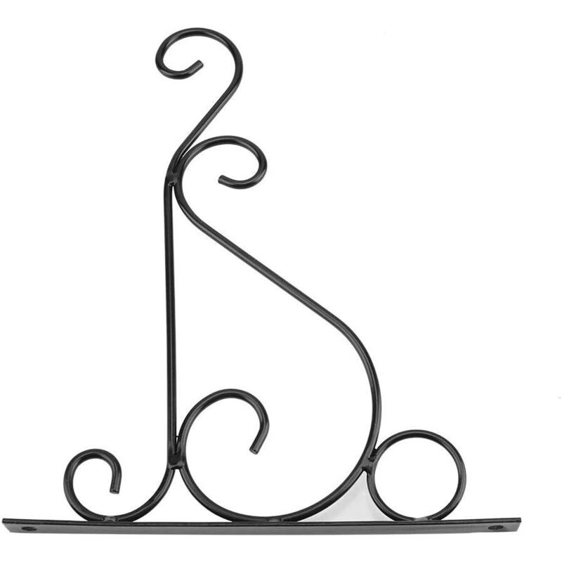Gartenlaterne, Wandhaken Für Pflanzen, Hängehaken Für Gartenkörbe, Gartenlaternen, Rasenleuchten, Blumentöpfe, 30 X 21 Cm (schwarz) – Fei Yu