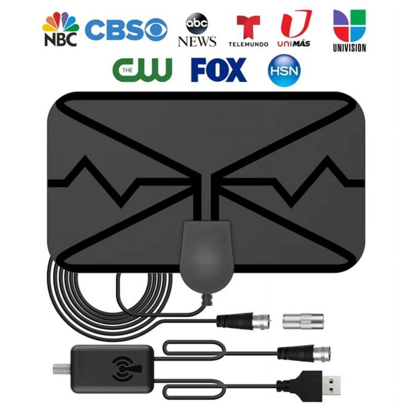 Crea – 4k-digital-tv-antenne Für Den Innenbereich – 5800 Km Reichweite – 25 Db Verstärker – Kompatibel Mit 720p/1080p/4k Uhd – 5 M Koaxialkabel