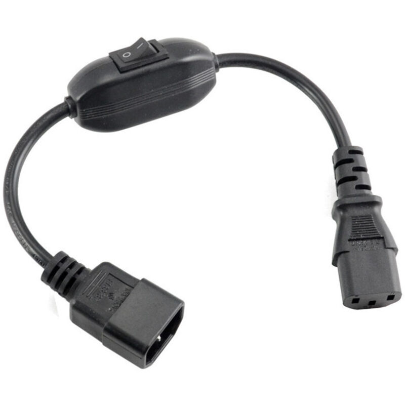 Pdu-usv-netzkabel, Iec 320 C14 Auf C13 Kabel Mit Ein-/ausschalter, 30 Cm - Fei Yu