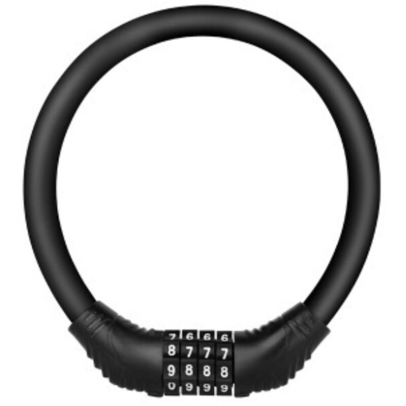 Fahrradschlosskabel Mit Code, Schwarz