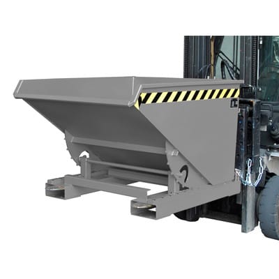 Kippbehälter Abrollsystem 0,6m³, 1260 x 1070 x 835mm, lackiert grau