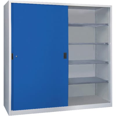 Schwerlastschiebetürenschrank 30332-200-400-735510 RAL7035/5010