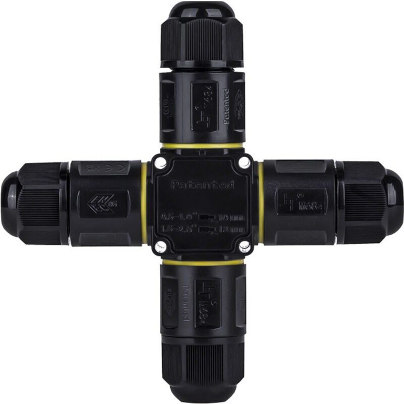 Ip68 Wasserdichter 4-wege-kabelverbinder, 2-polig/3-polig/4-polig, Für Externe Anschlussdosen Mit Kabeln Von ∅6-10 Mm, 1 Stück (4-polig)
