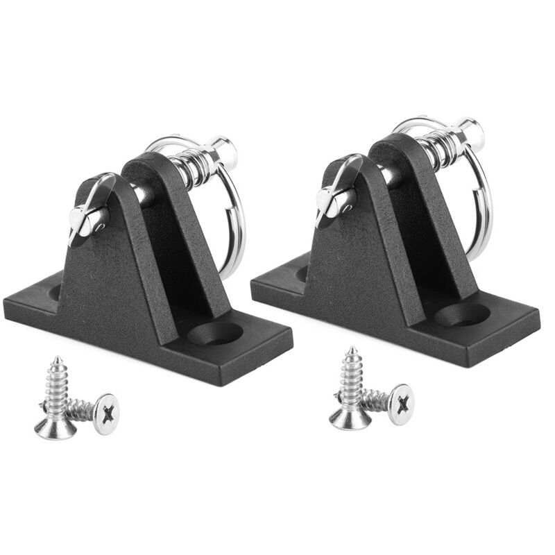 Tihebeyan Marine Deckscharnier, 1 Paar Markisenscharniere, Bimini-top-befestigung Mit Schnellverschlussbolzen, Bootsbauteile Aus Kunststoff Und Stahl