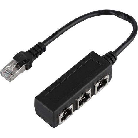 Ethernet-verlängerungskabel, Kabeladapter, Kabelverteiler, Rj45-stecker Auf 3 Rj45-buchsen, Netzwerkanschluss-umschalter, Netzwerkadapter, Ethernet-rackkabel