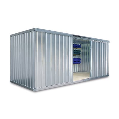 Materialcontainer 5.00m verzinkt montiert