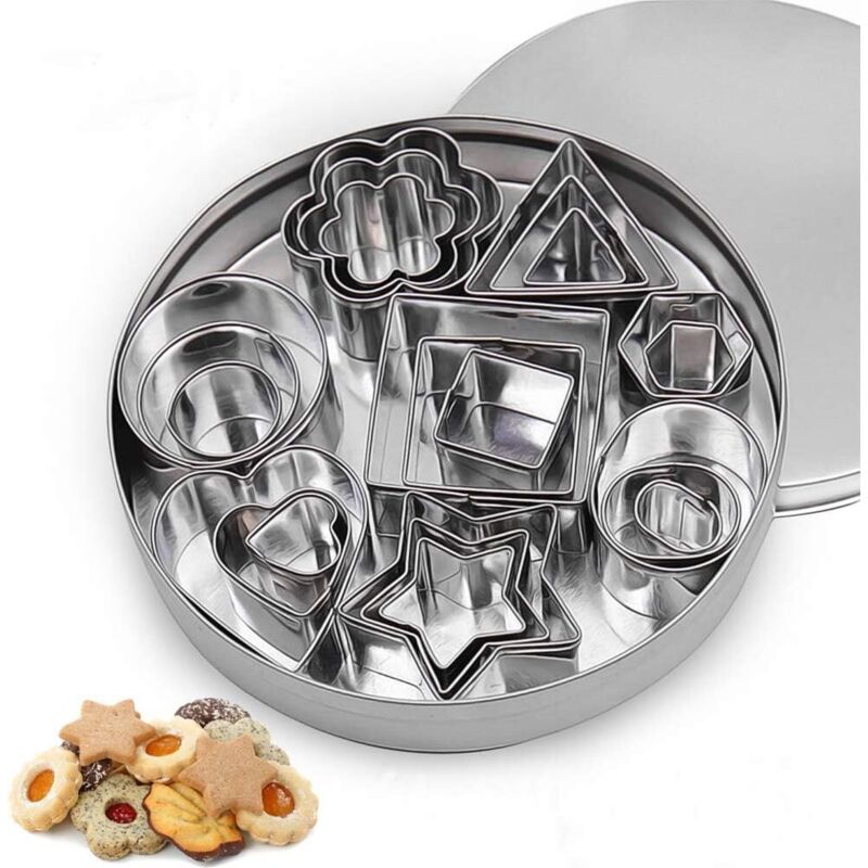 Ausstechformen-set, 24 Mini-formen Aus Edelstahl, Ideal Für Fondanttorten, Kekse Und Gebäck – Fei Yu