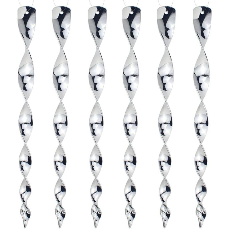 Stück Reflektierende Vogelabwehr, Hängender Vogelabwehrreflektor, Reflektierende Windspirale Zur Vogelabwehr (silber) - Fei Yu