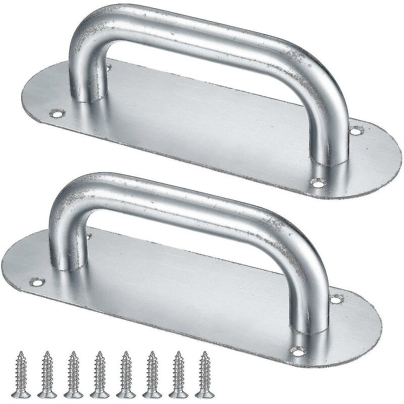2 Stk Schiebetr Griff, Schiebe Trgriff Mit Platte Edelstahl, Pull Push Trgriffe, Torgriff, Schrankgriffe, Trgriff Schiebetr, Scheunentor-griff, Trgrif