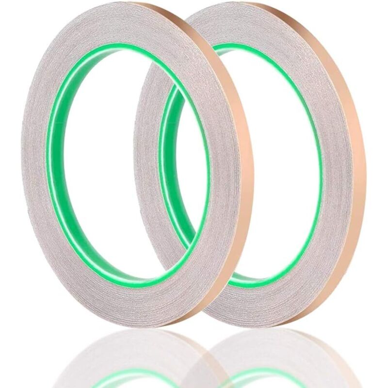 Rollen Kupferband, 20 M X 6 Mm Kupferstreifen, Doppelseitig Leitfähig, Mit Anti-schnecken-klebeband, Dekoratives Klebeband Aus Kupferfolie Für Buntglas – Fei Yu