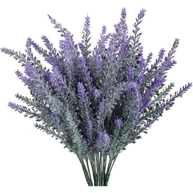 Künstlicher Lavendel, Beflockt, Künstlicher Lavendel Für Zuhause, Büro, Hochzeitsfeier – 4 Stück – Fei Yu