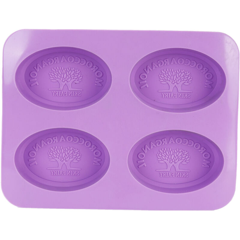 Luxuriöse Silikon-kuchenform Mit 4 Mulden Und Ovalem Design Für Kreatives Backen, Seifen- Und Kerzenherstellung