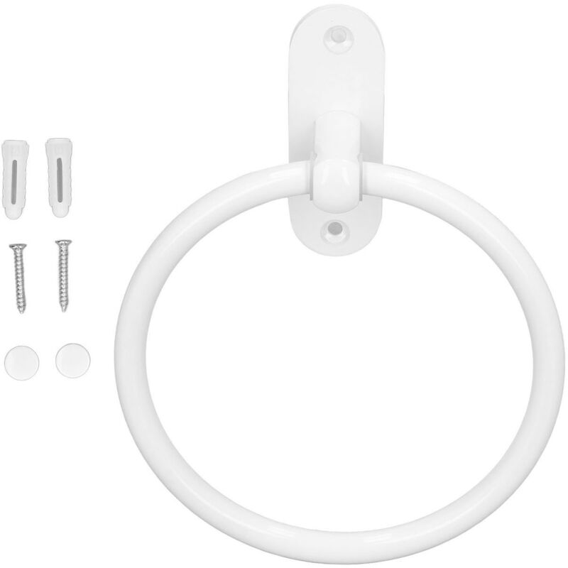 Platzsparender Handtuchhalter Aus Weißer Aluminiumlegierung, Elegante Wc-handtuchringe Für Hotels