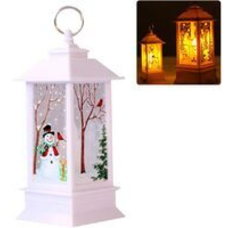 Weihnachts-led-laterne Mit Stangen, Weihnachtsmann-schneemann-hängelampe Für Die Tischdekoration Zu Weihnachten Und Der Heimparty - Fei Yu