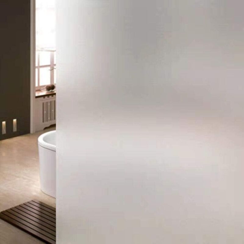 Selbstklebende, Blickdichte Sichtschutzfolie Für Fenster, Milchglasfolie, Uv-beständig Für Bad Oder Büro (weiß, 45 X 200 Cm) – Fei Yu