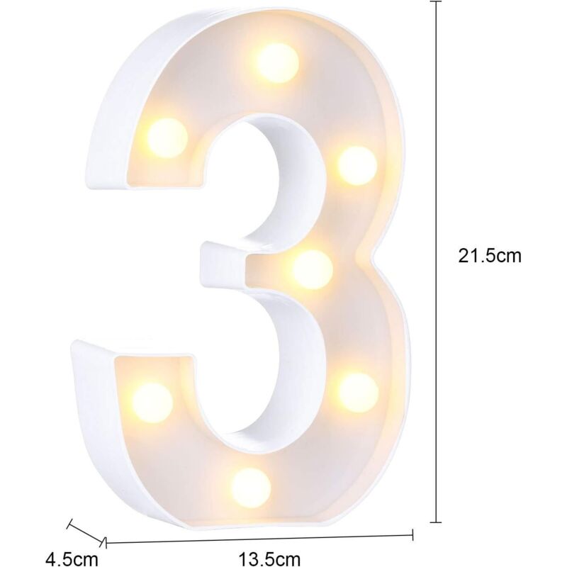 Leuchtende Buchstaben, Led-buchstaben, Stangenbuchstaben Für Partys, Hochzeiten, Zuhause, Bardekoration (3) - Fei Yu