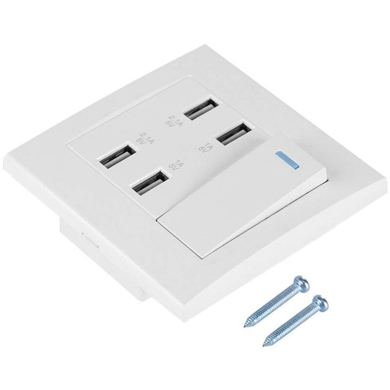 Usb-wandsteckdose Mit Intelligentem Ladegerät, Ausgangspanel, Werkzeug Für Die Heimdekoration, Professionelle Steckdose, Geschenk, 10 A, 4 Anschlüsse