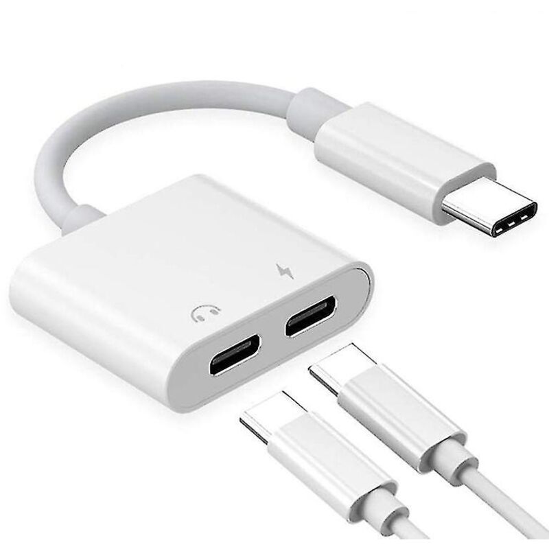 Crea Dual Usb Typ-c Splitter Mit Dac, Audioadapter Und Ladekonverter Für Pixel 2, 3, 4 Xl, Galaxy S10, 9, 8, Huawei P30 Pro