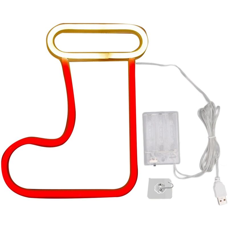 Weihnachtliches Led-neon-startschild, Batteriebetrieben, Usb-ladegerät, Wanddekoration Für Partys