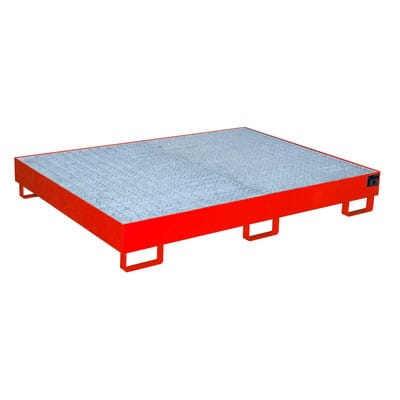 Regalwanne m Gitterrost RW-GR 1800, lackiert rot