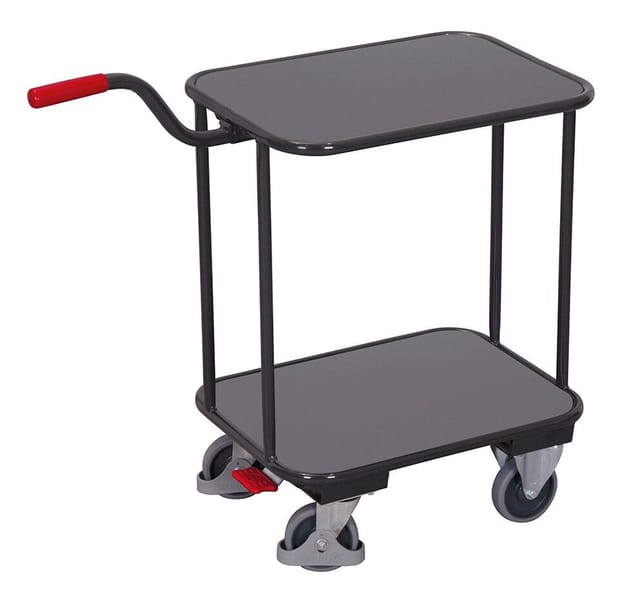 Griffroller 200kg mit 2 Ladeflächen, 940 x 455 x 910mm, RAL 7016