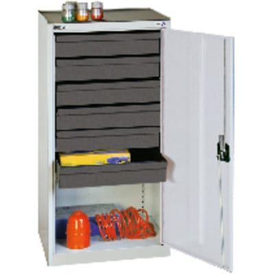 Werkzeugschrank 6 SL 1000 x 500 x 500mm grau/blau