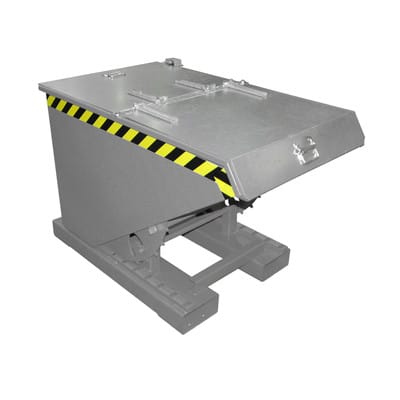 Kippbehälter Abrollsystem 0,3m³, 1260 x 770 x 835mm, lackiert grau