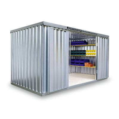 Materialcontainer 4.00m verzinkt montiert