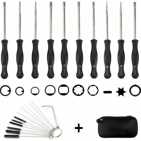 10-teiliges Vergaserschraubendreher-set Mit Eva-etui Und Reinigungsbürste – Vergaser-einstellwerkzeug-set, Spezial-vergaserschraubendreher