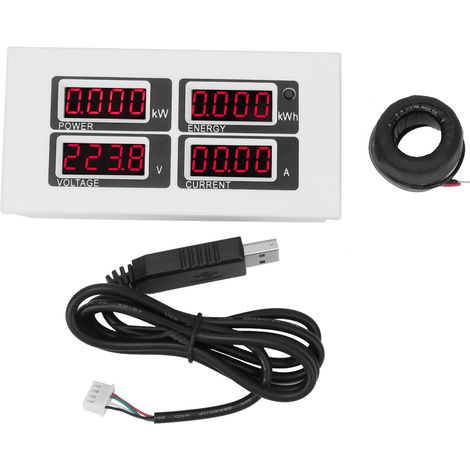 Multifunktionales Led-wechselspannungs- Und Strommessgerät, Elektrischer Energiemonitor Mit Spulentransformator Und Usb-adapter (pzem0-004)
