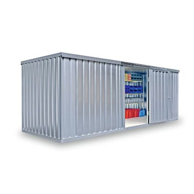 Materialcontainer 6.00m verzinkt montiert