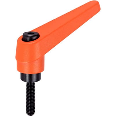 Verstellbare Klemmhebel, mit Schraube | d1=18 mm / d2=M8 / l1=63 mm / orange | 24400.0391