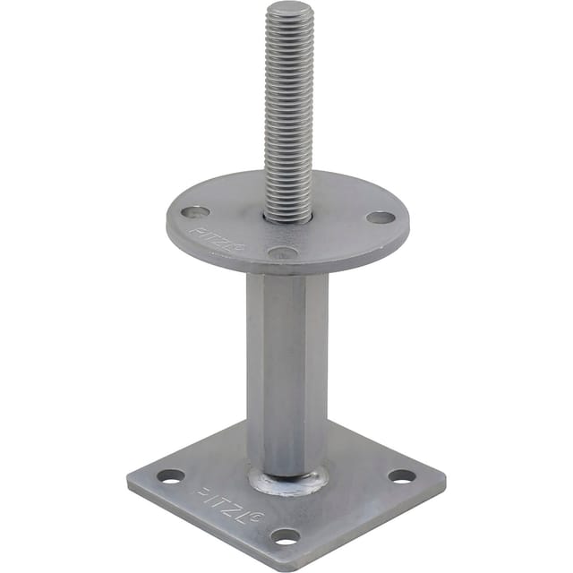 Pfostenträger PTP easy Rechts/Links Gewinde, "CE", Verstellbereich 82 - 92 mm, zinip
