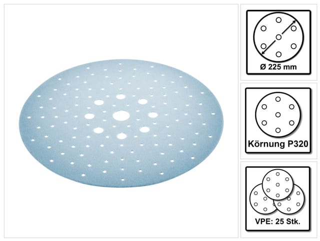 Schleifscheibe STF D225/128 P320 GR/25 Granat