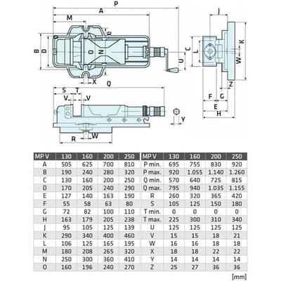 Hydraulikschraubstock MP 200 V
