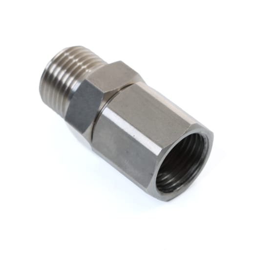 Doppelnippel drehbar aus Edelstahl AISI 303 IG 1/2", AG 1/2