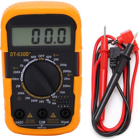 Dt830d+ Tragbares Digitalmultimeter, Manuell Einstellbarer Spannungsprüfer, Messgerät Für Labor Und Werkstatt, Ac/dc-voltmeter Mit Lcd-anzeige, Professionelles Elektrisches Diagnosegerät