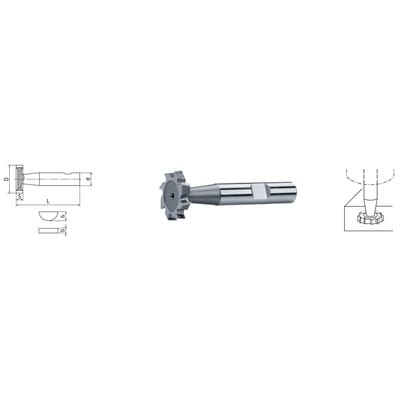 HSS Co5-Schlitzfräser DIN 850 ø10,5 x 3,0mm