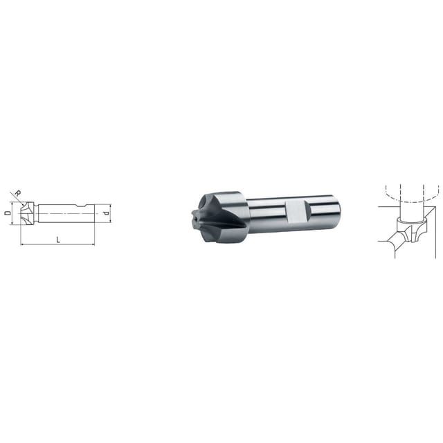 HSS Co8 Viertelkreis-Profilfräser DIN 6518 ø8,0 x 1,0mm