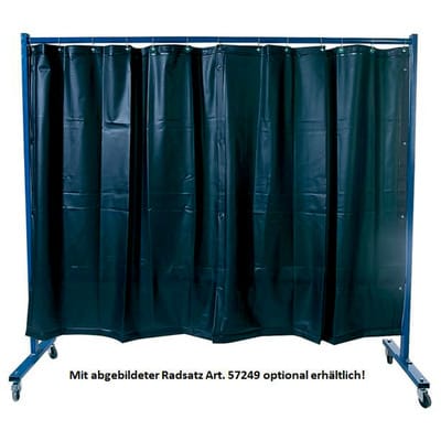Schweißerschutzwand 1-teilig, Folienvorhang S9, grün, Breite 2,1m, Höhe 1,83m