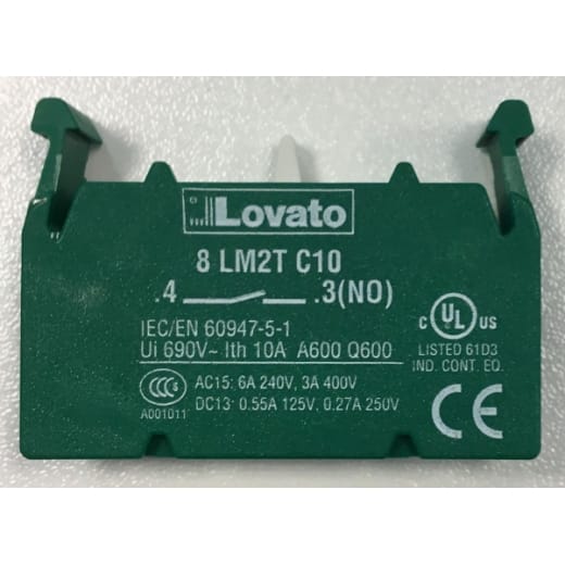 Kontaktelement NO - LOVATO 8LM2T C10 - 10A