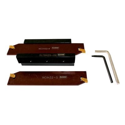 Stechwerkzeugsortiment 25mm, 21-tlg. mit Stechleisten NCIH32 2x3mm, 2x4mm, 2x5mm