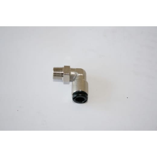 Winkel-Einschraubverbinder Messing vernickelt ø8mm, AG 1/4