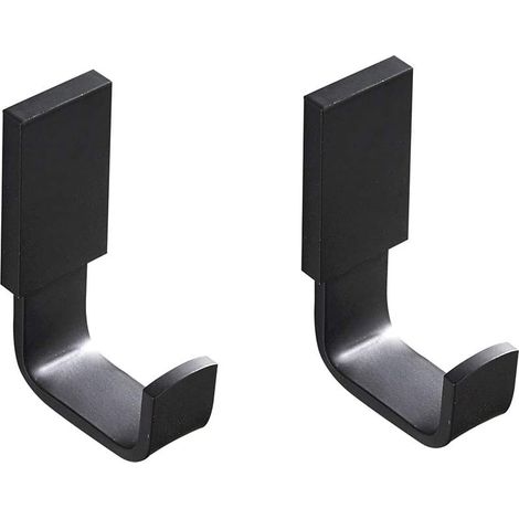 Hook Murale – Robe Hook – Porte-serviette En Laiton Noir Mat – Fixation Murale – Pour Salle De Bain Chambre Cuisine Bureau – Lot De 2
