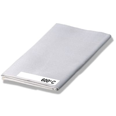 Schweißdecke Glasgewebe bis 600° C einseitig alufix beschichtet, 1000 x 2000mm