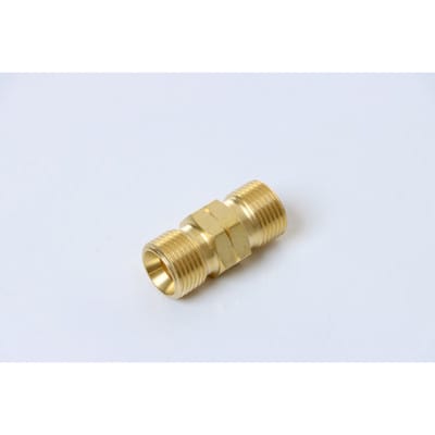 Doppelnippel Links-Gewinde AG 3/8" x AG 3/8", Messing für Azetylen