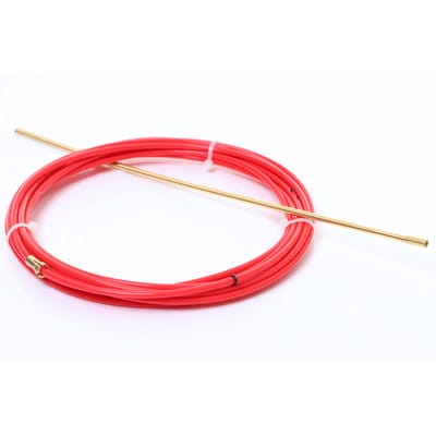 PTFE-Seele 5,5 m rot für Alu-, Edelstahl u. Miglötdraht ø1,0 - 1,2mm
