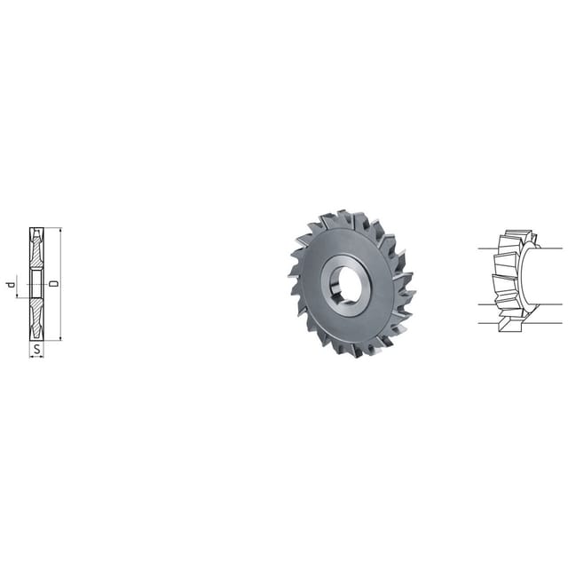 HSS Co5-Scheibenfräser DIN 885A ø100 x 6 x 32mm feingezahnt