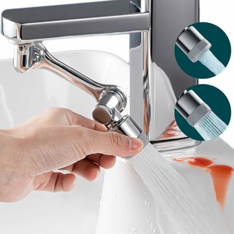 Schwenkbarer Strahlregler-wasserhahnaufsatz 1080 Mit 2 Modi, Verstellbarem Filter, Wasserhahnkopf Und Strahlreglerdüse Aus Aluminiumlegierung