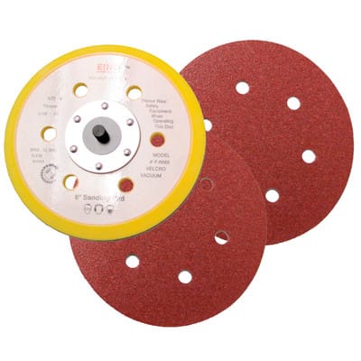 Schleifblatt ø150mm, Korn 80, 6-Loch, kletthaftend, 10er-Packung